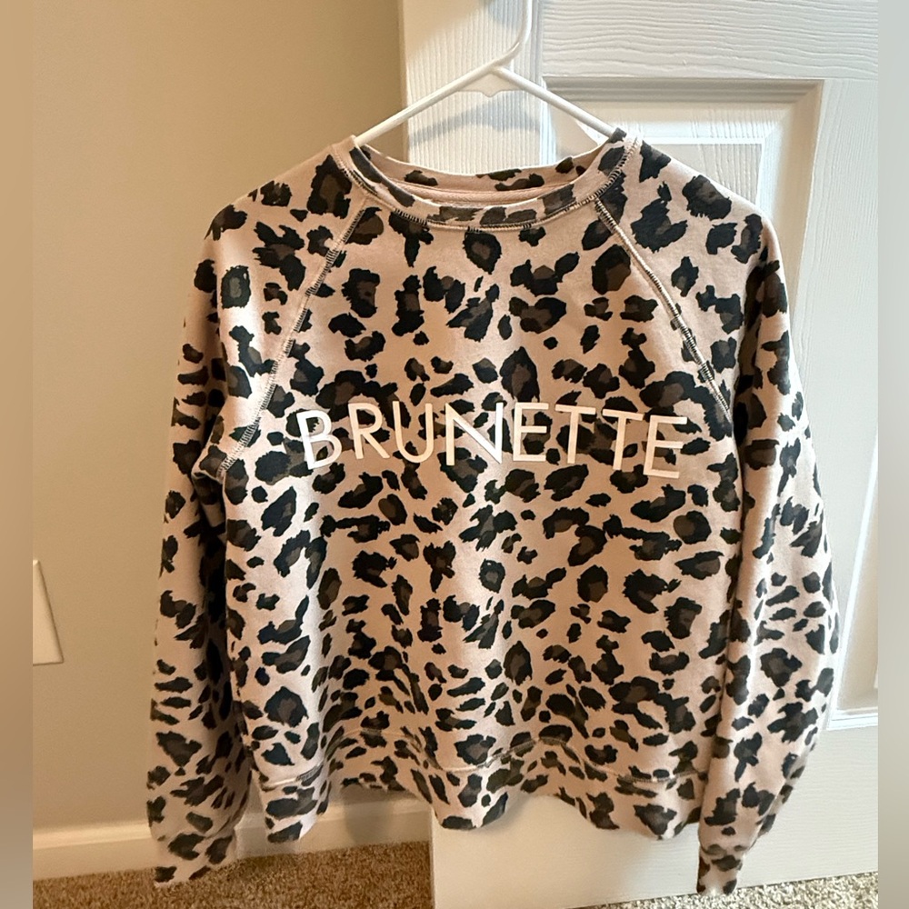 BRUNETTE Cheetah Print crew neck